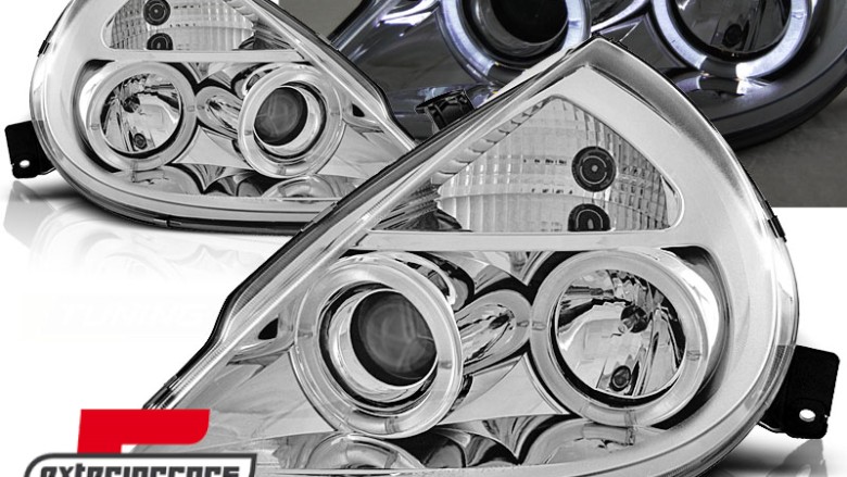 Prednja svjetla Angel Eyes (chrome) / Ford KA (1996-2008), LPFO11