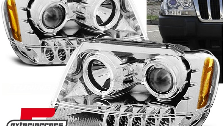 Prednja svjetla Angel Eyes (chrome) / JEEP Grand Cherokee (1999-05.2005), LPCH01
