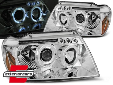 Prednja svjetla Angel Eyes (chrome) / JEEP Grand Cherokee (1999-05.2005), LPCH03