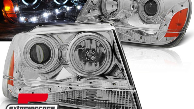 Prednja svjetla Angel Eyes (chrome) / JEEP Grand Cherokee (1999-05.2005), LPCH17