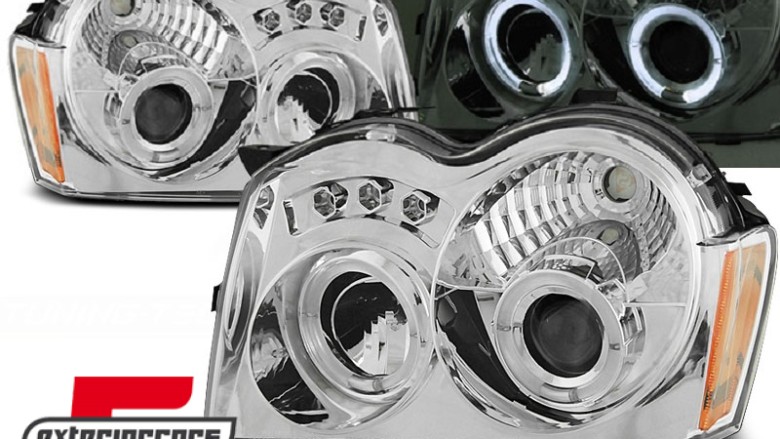 Prednja svjetla Angel Eyes (chrome) / Jeep Grand Cherokee WK (2005-2008), LPCH05