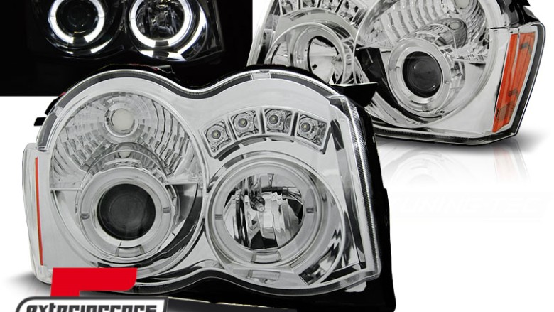 Prednja svjetla Angel Eyes (chrome) / / Jeep Grand Cherokee WK Facelift (2008-2010), LPCH15
