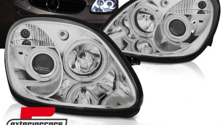 Prednja svjetla Angel Eyes (chrome) / Mercedes SLK R170 (1996-2004), LPME14