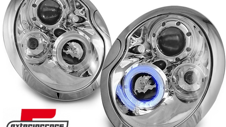 Prednja svjetla Angel Eyes (chrome) / Mini Cooper R50 R52 R53 (2001-2008), LPMC01