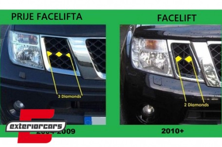 Prednja svjetla Angel Eyes (chrome) / Nissan Navara D40 (2004-2009) Nissan Pathfinder R51 (2005-2008), LPNI05
