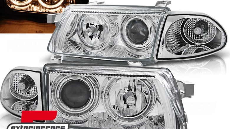 Prednja svjetla Angel Eyes (chrome) / Opel Astra F (09.1994-1997), LPOP88