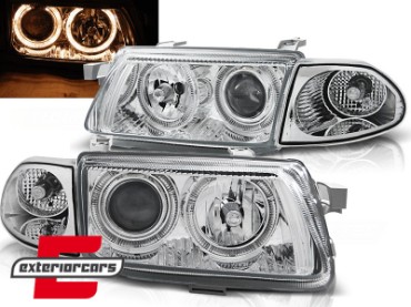 Prednja svjetla Angel Eyes (chrome) / Opel Astra F (09.1994-1997), LPOP88