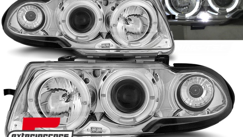 Prednja svjetla Angel Eyes (chrome) / Opel Astra F (1991-1994), LPOP01