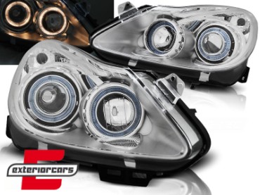 Prednja svjetla Angel Eyes (chrome) / Opel Corsa D (04.2006-2011), LPOP69