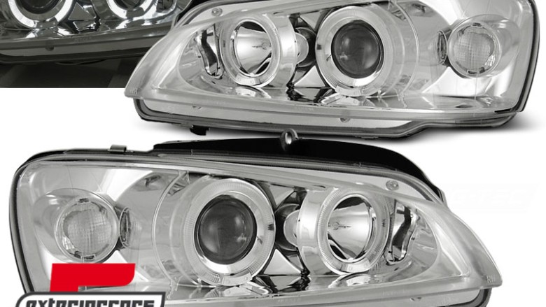 Prednja svjetla Angel Eyes (chrome) / Peugeot 106 (1996-2003), LPPE01