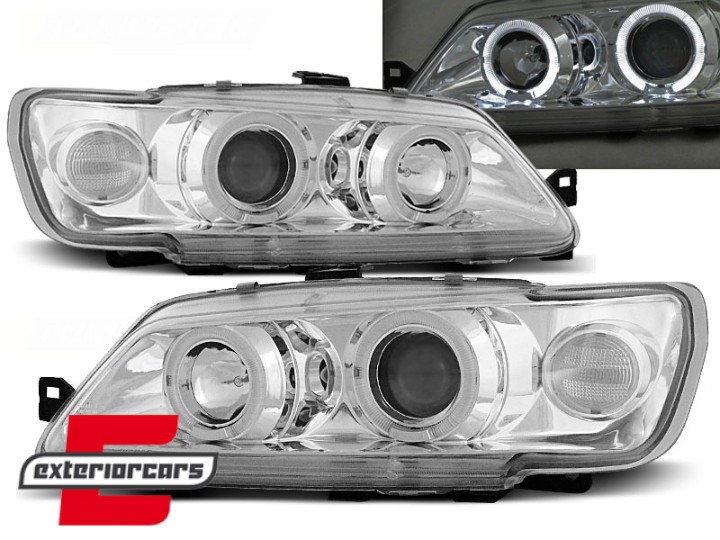 Prednja svjetla Angel Eyes (chrome) / Peugeot 306 (1993-2001), LPPE08