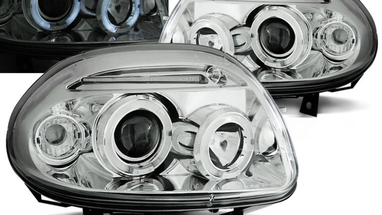 Prednja svjetla Angel Eyes (chrome) / Renault Clio II (1998-2001), LPRE21