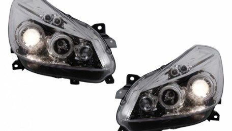 Prednja svjetla Angel Eyes (chrome) / Renault Clio III (2005-2009), LPRE27