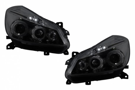 Prednja svjetla Angel Eyes (chrome) / Renault Clio III (2005-2009), LPRE27