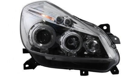 Prednja svjetla Angel Eyes (chrome) / Renault Clio III (2005-2009), LPRE27