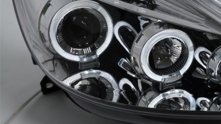 Prednja svjetla Angel Eyes (chrome) / Renault Clio III (2005-2009), LPRE27