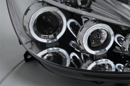 Prednja svjetla Angel Eyes (chrome) / Renault Clio III (2005-2009), LPRE27