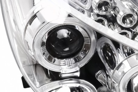 Prednja svjetla Angel Eyes (chrome) / Renault Clio III (2005-2009), LPRE27