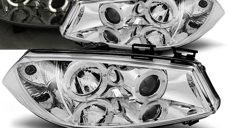Prednja svjetla Angel Eyes (chrome) / RENAULT MEGANE 2 (2002-2005), LPRE11