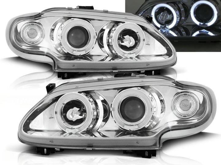 Prednja svjetla Angel Eyes (chrome) / RENAULT MEGANE/SCENIC (96-99), LPRE05