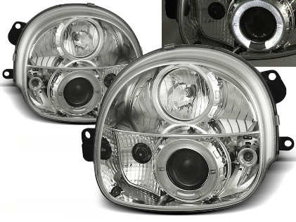Prednja svjetla Angel Eyes (chrome) / Renault Twingo (03.1993-09.1998), LPRE03