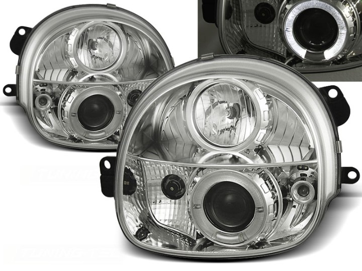Prednja svjetla Angel Eyes (chrome) / Renault Twingo (03.1993-09.1998), LPRE03