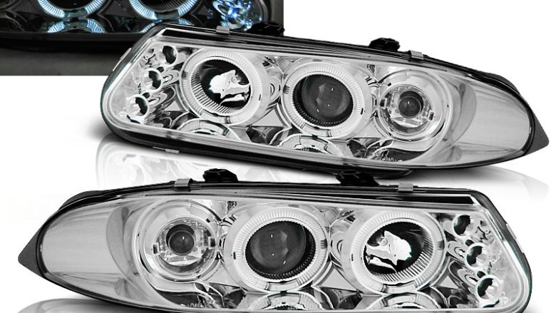 Prednja svjetla Angel Eyes (chrome) / Rover 200 (1995-2000), LPRO01