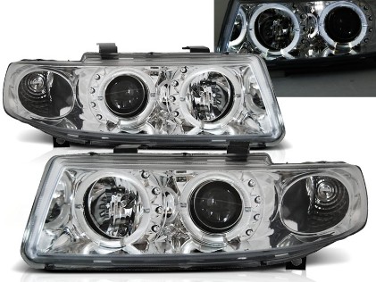 Prednja svjetla Angel Eyes (chrome) / Seat Leon Toledo (1999-2004), LPSE01