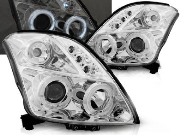 Prednja svjetla Angel Eyes (chrome) / Suzuki Swift (05.2005-2010), LPSI01