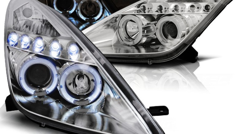 Prednja svjetla Angel Eyes (chrome) / Toyota Celica T230 (1999-2005), LPTO13