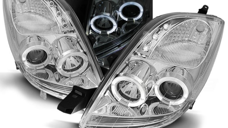Prednja svjetla Angel Eyes (chrome) / Toyota Yaris (2006-2009), LPTO03