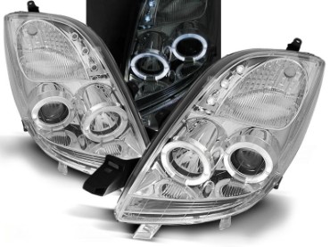 Prednja svjetla Angel Eyes (chrome) / Toyota Yaris (2006-2009), LPTO03