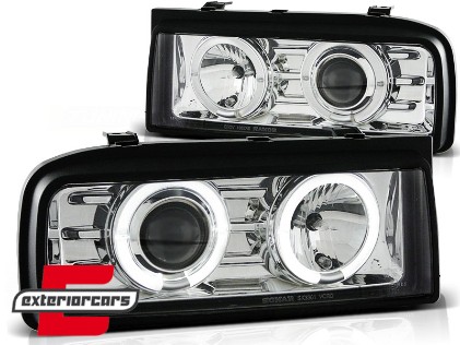 Prednja svjetla Angel Eyes (chrome) / Volkswagen Corrado (1988-1995), LPVW35