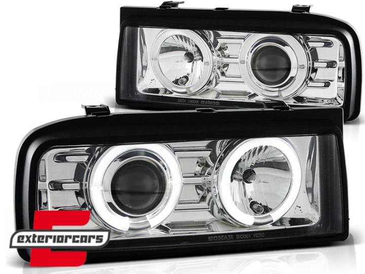 Prednja svjetla Angel Eyes (chrome) / Volkswagen Corrado (1988-1995), LPVW35