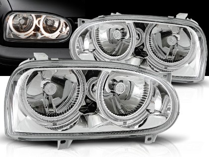 Prednja svjetla Angel Eyes (chrome) / Volkswagen Golf 3 (09.1991-08.1997), LPVW01