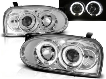 Prednja svjetla Angel Eyes (chrome) / Volkswagen Golf 3 (09.1991-08.1997), LPVW02