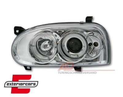Prednja svjetla Angel Eyes (chrome) / Volkswagen Golf 3 (09.1991-08.1997), LPVW02
