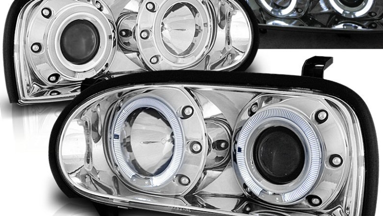 Prednja svjetla Angel Eyes (chrome) / Volkswagen Golf 3 (09.1991-08.1997), LPVW03