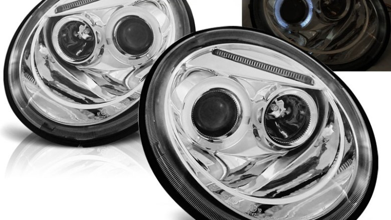 Prednja svjetla Angel Eyes (chrome) / Volkswagen New Beetle (10.1998-05.2005), LPVW75