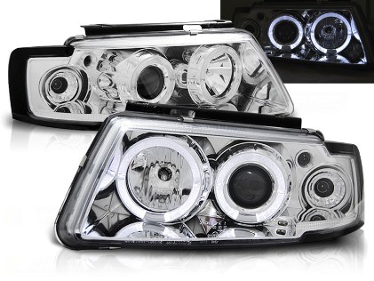 Prednja svjetla Angel Eyes (chrome) / Volkswagen Passat B5 3B (11.1996-08.2000), LPVW12