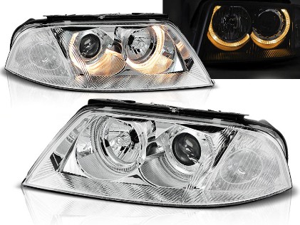 Prednja svjetla Angel Eyes (chrome) / Volkswagen Passat B5 3BG (09.2000-03.2005), LPVW33