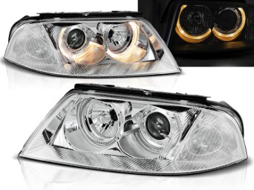 Prednja svjetla Angel Eyes (chrome) / Volkswagen Passat B5 3BG (09.2000-03.2005), LPVW33