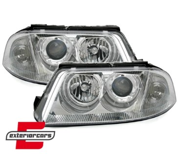 Prednja svjetla Angel Eyes (chrome) / Volkswagen Passat B5 3BG (09.2000-03.2005), LPVW33