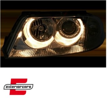 Prednja svjetla Angel Eyes (chrome) / Volkswagen Passat B5 3BG (09.2000-03.2005), LPVW33