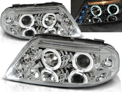 Prednja svjetla Angel Eyes (chrome) / Volkswagen Passat B5 3BG (09.2000-03.2005), LPVW79