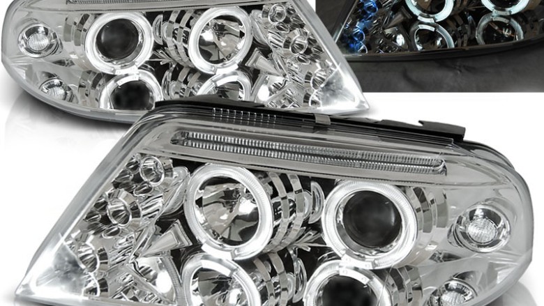 Prednja svjetla Angel Eyes (chrome) / Volkswagen Passat B5 3BG (09.2000-03.2005), LPVW79