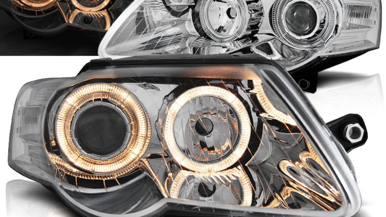 Prednja svjetla Angel Eyes (chrome) / Volkswagen Passat B6 3C (03.2005-2010), LPVWC5