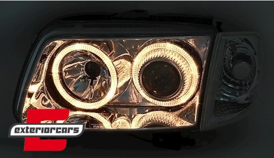 Prednja svjetla Angel Eyes (chrome) / Volkswagen Polo (10.1999-10.2001), LPVW57