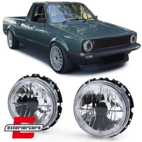 Prednja svjetla Angel Eyes (chrome) / VW Caddy I (1982-1992) Jetta I (1979-1984), 12867_1