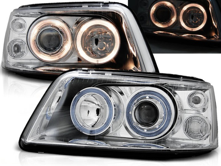 Prednja svjetla Angel Eyes (chrome) / VW T5 (2003-2009), LPVWE4